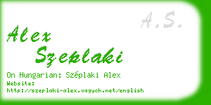 alex szeplaki business card